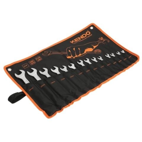 Bộ cờ lê 2 đầu vòng miệng bằng thép Cr-V 14 cái (6 - 24mm) Kendo-15246
