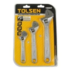 Bộ 3 mỏ lết Tolsen 15007 Chất liệu hợp kim thép độ bền cao, chịu lực tốt