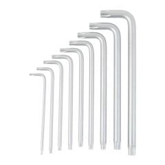 Bộ lục giác đầu bi chữ L loại dài bằng thép Cr-V (1 bộ = 9 cái) Kendo-20737