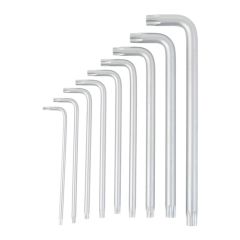 Bộ lục giác đầu hoa thị chữ L loại dài bằng thép Cr-V (1 bộ 9 cái) Kendo-20743