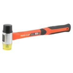 Búa cao su 2 đầu vàng đen 35mm cán sợi thủy tinh Kendo-25512