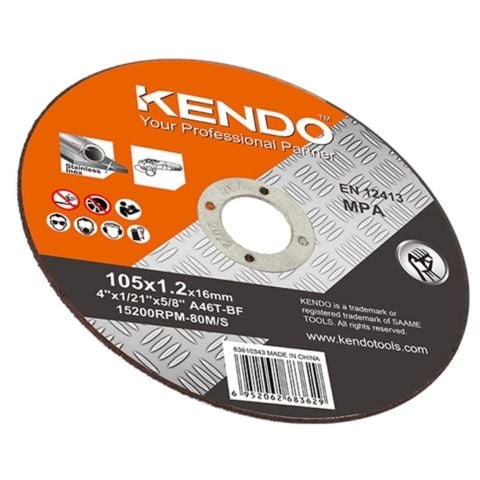 Đá cắt kim loại cho thép không gỉ 105*1.2*16mm Kendo-63610343