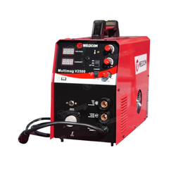 Máy hàn mig Weldcom Multimag V2500 Hàn tốt vật liệu dày 5mm. Hàn mig không khí, mig có khí và hàn que