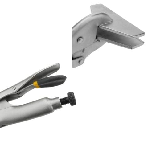 Kìm bấm kẹp Tolsen 10055 Kìm có miệng dẹp, kích thước 250mm, khả năng mở hết cỡ là 15mm, phần đầu kẹp rộng 100mm