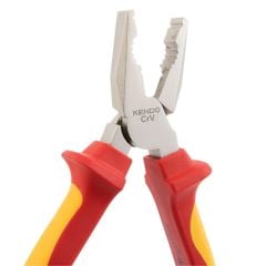 Kìm cách điện 1000V VDE bằng thép Cr-V kích thước 200mm Kendo-11003