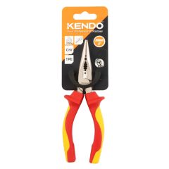 Kìm nhọn cách điện 1000V VDE bằng thép Cr-V kích thước 180mm Kendo-11032