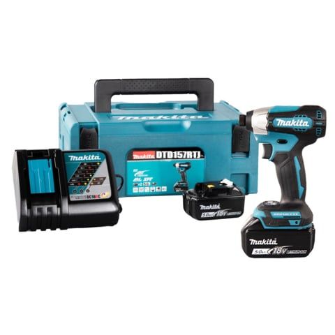 Máy bắn vít chuyên vít pin Makita DTD157RTJ công suất lớn với lực siết tối đa 140Nm
