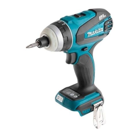 Máy bắn vít chuyên vít pin Makita DTP141RTE có khả năng khoan thép (8mm), gỗ (21mm), và bê tông (10mm) dễ dàng
