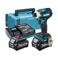 Máy bắn vít chuyên vít dùng pin Makita TD001GM201 lực siết tối đa 220Nm. 2Pin (4Ah) Sạc nhanh