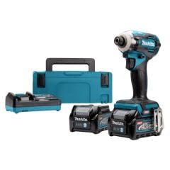 Máy bắn vít chuyên vít dùng pin Makita TD001GM201 lực siết tối đa 220Nm. 2Pin (4Ah) Sạc nhanh