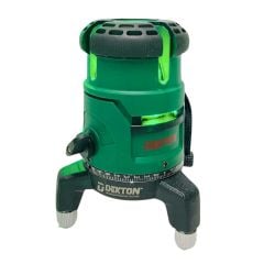 Máy cân bằng laser Dekton DK-LS0501 Sử dụng 5 tia xanh bao gồm 1 tia ngang, 1 tia dọi tâm và 4 tia đứng