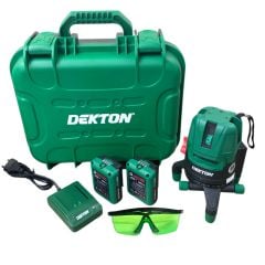 Máy cân bằng laser Dekton DK-LS0505 trang bị 5 tia laser, bao gồm 4 tia ngang và 1 tia dọc