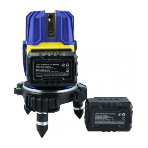 Máy cân bằng laser King Blue KB-05XS Hoạt động liên tục 6h khi mở 5 tia và 15h nếu mở 2 tia.