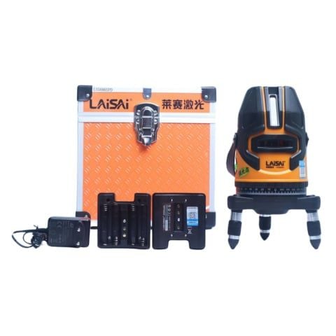 Máy cân bằng laser 5 tia xanh Laisai LSG686 SPD lớp vỏ bọc cao cấp chống va đập, chống bụi và chống nước tốt
