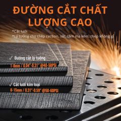 Máy cắt plasma Hitbox HBC45II cho đường cắt mịn trên thép carbon, thép không gỉ và nhôm