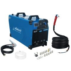 Máy hàn cắt Plasma Hồng Ký CUT100Pro Cắt tốt trên thép 1-30mm. Cắt đứt trên thép tối đa 40mm với cắt tay 14cm/phút