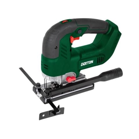Máy cưa lọng dùng pin Dekton M21-CS120BL cắt nghiêng 45 độ, cắt tối đa trên gỗ 120mm. Có công tắc điều chỉnh được tốc độ.