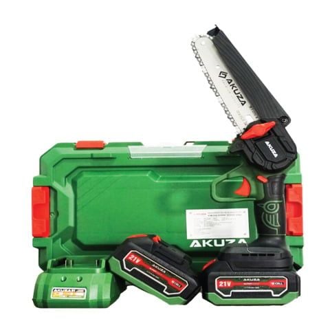 Máy cưa xích pin Akuza CX06BL Pro kích thước xích 6 inch cùng tốc độ lưỡi cưa đạt 7m/s