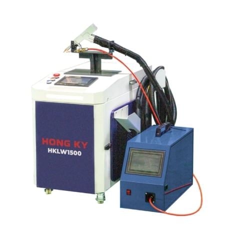 Máy hàn laser Hồng Ký HK-LW1500 hàn điểm, hàn liên tục và hàn xung. Hỗ trợ cắt vật liệu mỏng và làm sạch