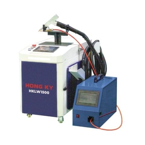 Máy hàn laser Hồng Ký HK-LW1500 Có 3 chế độ hàn là hàn điểm, hàn liên tục và hàn xung. Hỗ trợ cắt vật liệu mỏng và làm sạch.