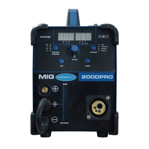 Máy hàn mig Hồng Ký MIG 200DPro tích hợp cả 3 phương pháp Tig/ Mig/ MMA. Chuyển đổi phương pháp hàn chỉ bằng 1 nút