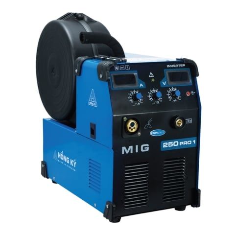 Máy hàn mig Hồng Ký MIG 250Pro1 hàn được trên vật liệu mỏng 0.8mm, độ ngấu đạt tới 3mm với mối hàn 1 lớp