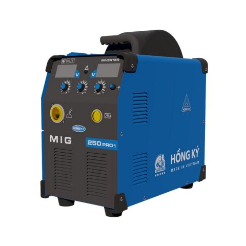 Máy hàn mig Hồng Ký MIG 250Pro1 hàn được trên vật liệu mỏng 0.8mm, độ ngấu đạt tới 3mm với mối hàn 1 lớp