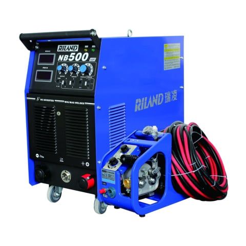 Máy hàn mig Riland NB 500I Hiệu suất cao, ở nhiệt độ 40°C máy đạt hiệu suất làm việc 60%
