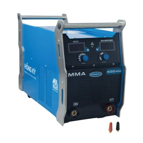 Máy hàn que Hồng Ký MMA 400Pro hàn các loại que có kích thước lên đến 6mm, hàn được que chịu lực