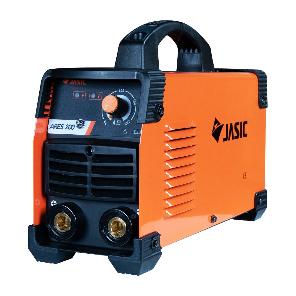 Máy hàn que Jasic ARES 200 Hàn que 2.5mm - 4.0mm, với hiệu suất 100% cho que 3.2mm và 60% cho que 4.0mm.