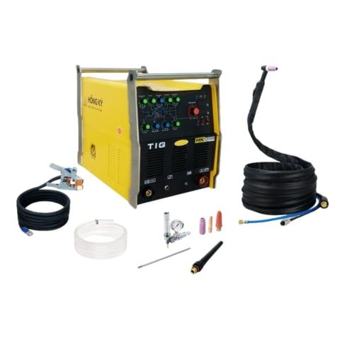 Máy hàn tig Hồng Ký HKTIG400X sử dụng kim TIG từ 1.6mm - 3.2mm và hàn que 2.6mm - 6.0mm