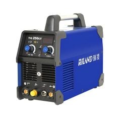 Máy hàn tig Riland TIG 250CT hai chức năng hàn tig và hàn que. Hàn vật liệu dày từ 0.5-4.0mm