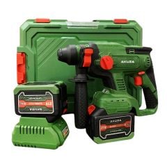 Máy khoan bê tông pin Akuza 2-2601BL bao gồm hộp nhựa, 2Pin(15Cell), sạc. Ba chức năng, khoan, búa, đục