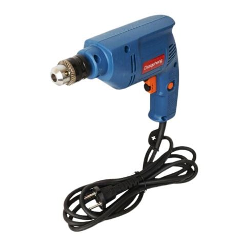 Máy khoan cầm tay DongCheng DJZ10A Công suất 300W, vỏ máy làm bằng nhựa chịu lực có độ cứng cao.
