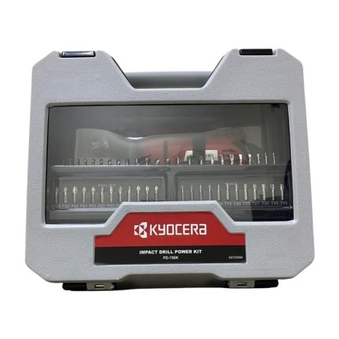Máy khoan cầm tay Kyocera PD-750K Công suất 750W Chức năng khoan đảo chiều, giúp tháo các mũi khoan bị kẹt hoặc xoắn.