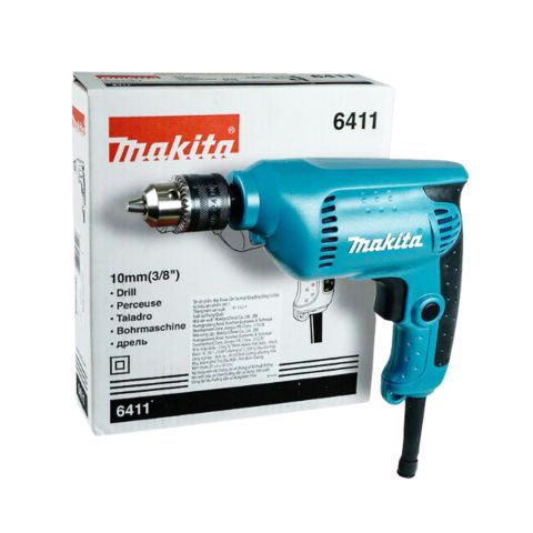Máy khoan điện Makita 6411 dễ dàng điều chỉnh độ sâu khoan và có thể khoan trên nhiều vật liệu