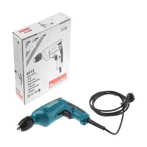 Máy khoan điện Makita 6413 Khả năng khoan 10mm cho các vật liệu khác nhau như thép, gỗ, nhựa...