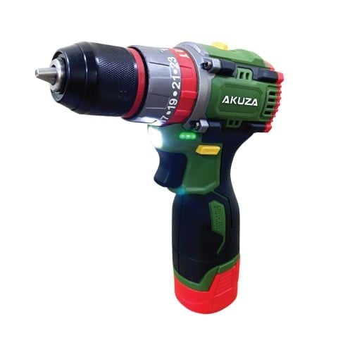 Máy khoan pin đầu kẹp Akuza K4 Pro hộp nhưa đi kèm bên trong bao gồm 24 chi tiết