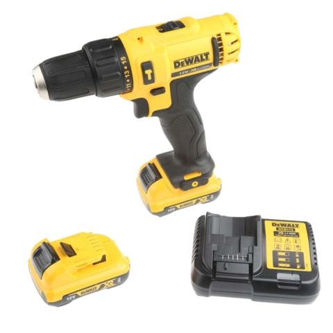 Máy khoan pin Dewalt DCD716D2-GB Khả năng khoan lên đến 20mm trên gỗ và 8mm trên tường.