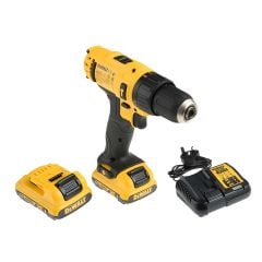 Máy khoan pin Dewalt DCD716D2-GB Khả năng khoan lên đến 20mm trên gỗ và 8mm trên tường.