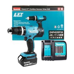 Máy khoan pin cầm tay Makita DHP453SFX8 khả năng khoan và đóng vít trên nhiều loại vật liệu