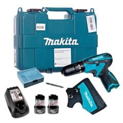 Máy khoan pin cầm tay Makita HP330DWE động cơ mạnh mẽ, khoan và vặn vít hiệu quả trên các vật liệu khác nhau