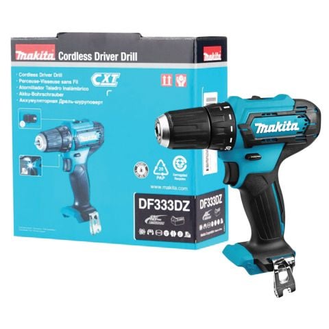 Máy khoan pin cầm tay Makita DF333DZ lực siết tối đa 30Nm. Có thể điều chỉnh được lực siết cứng hoặc mềm