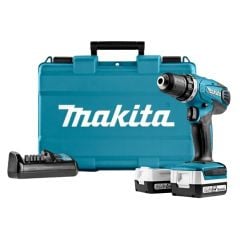 Máy khoan pin cầm tay Makita HP347D001 công suất cao xử lý công việc khoan, búa, và vặn vít nhanh chóng