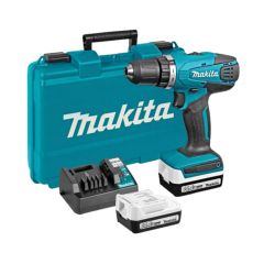 Máy khoan pin cầm tay Makita HP347D001 công suất cao xử lý công việc khoan, búa, và vặn vít nhanh chóng