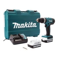Máy khoan búa dùng pin Makita HP347DWE tích hợp chức năng khoan, búa và vặn vít