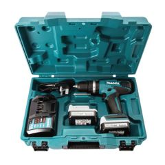Máy khoan búa dùng pin Makita HP347DWE tích hợp chức năng khoan, búa và vặn vít