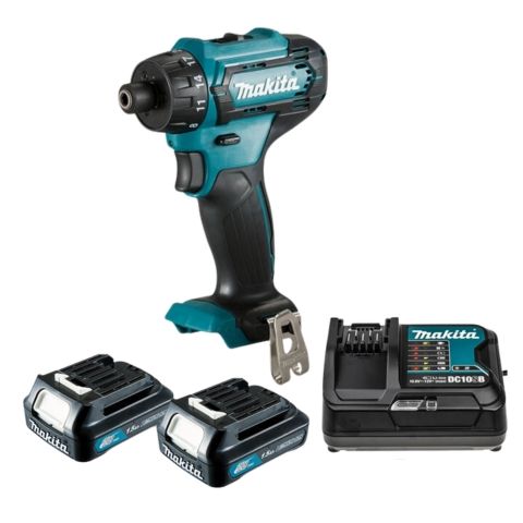 Máy khoan vặn vít pin Makita DF033DSYE khả năng khoan và vặn vít trên nhiều loại vật liệu khác nhau.