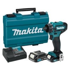 Máy khoan vặn vít pin Makita DF033DSYE khả năng khoan và vặn vít trên nhiều loại vật liệu khác nhau.