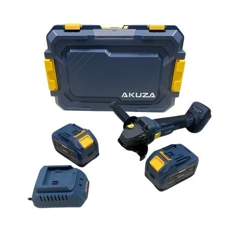 Máy mài góc pin Akuza MG100-01BL trang bị 2pin 1sạc. Tốc độ không tải lên đến 8500 vòng/phút